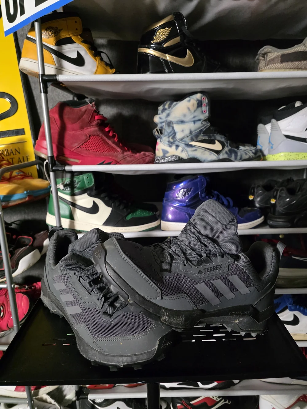 🔥 adidas Terrex Men's Size 9.5 Dark Gray/Black Trail Sneakers